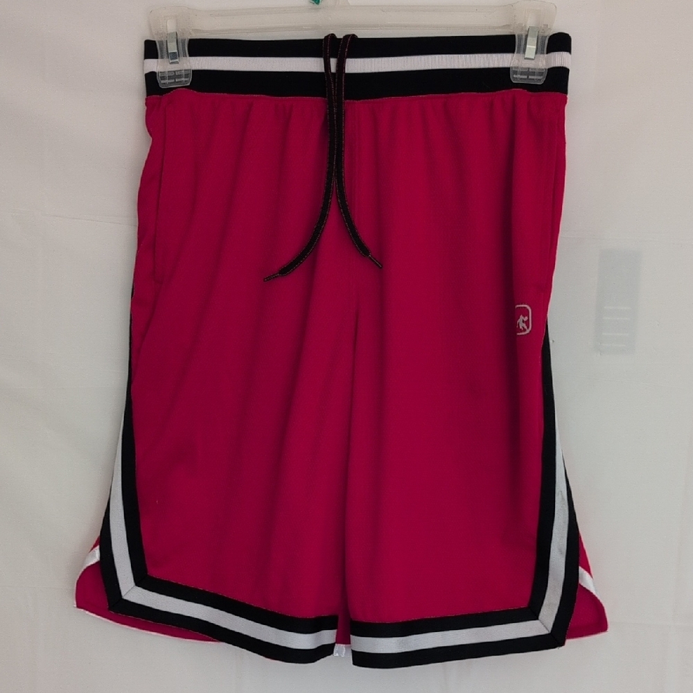 And1 Red Athletic Shorts with Black and White Trim SZ M